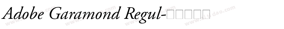 Adobe Garamond Regul字体转换